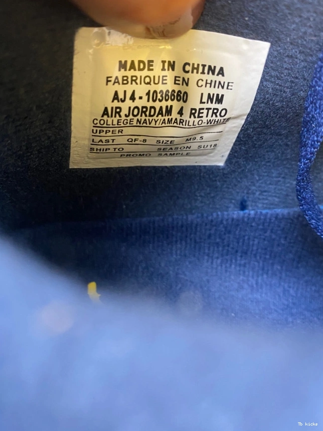 Reps TBK AJ4-1036660 Michigan (PE) Retro Air Jordan 4 0801